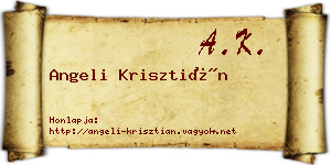Angeli Krisztián névjegykártya