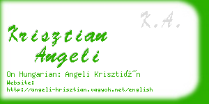 krisztian angeli business card